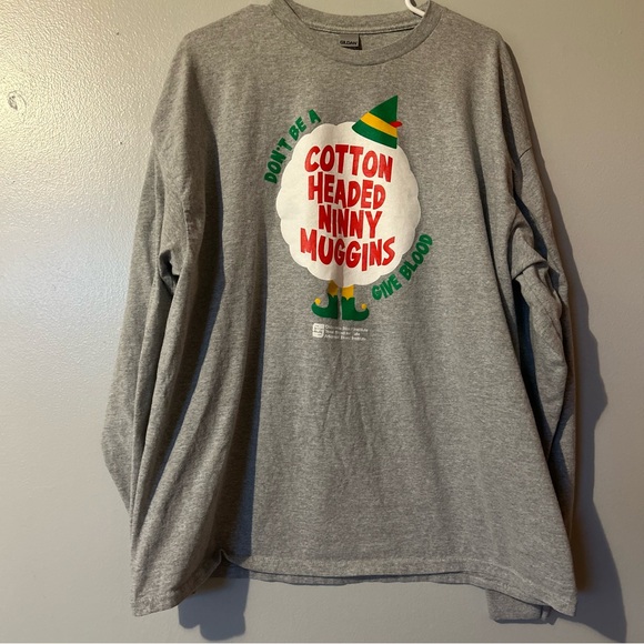 Elf theme Christmas Long Sleeve Tee with Festive Print women’s xl - Picture 1 of 5